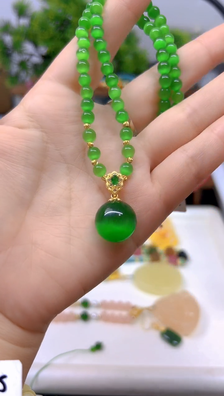 未镶嵌颈饰碧玺DIY款X526