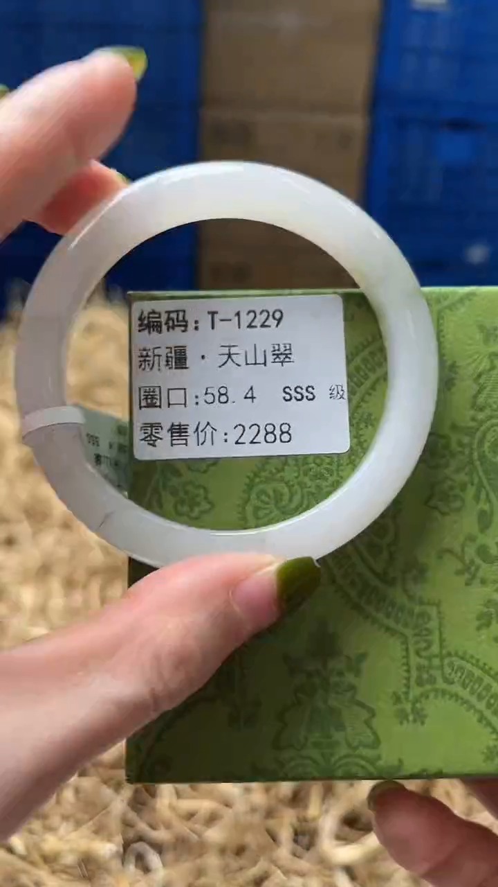 未镶嵌手镯石英质玉T1229