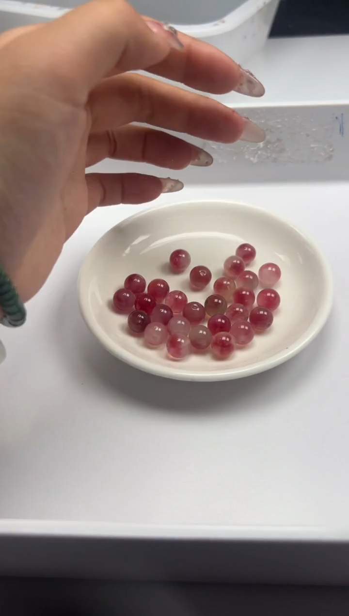 玛瑙/玉髓颈饰未镶嵌w492桃花玉10mm*20颗