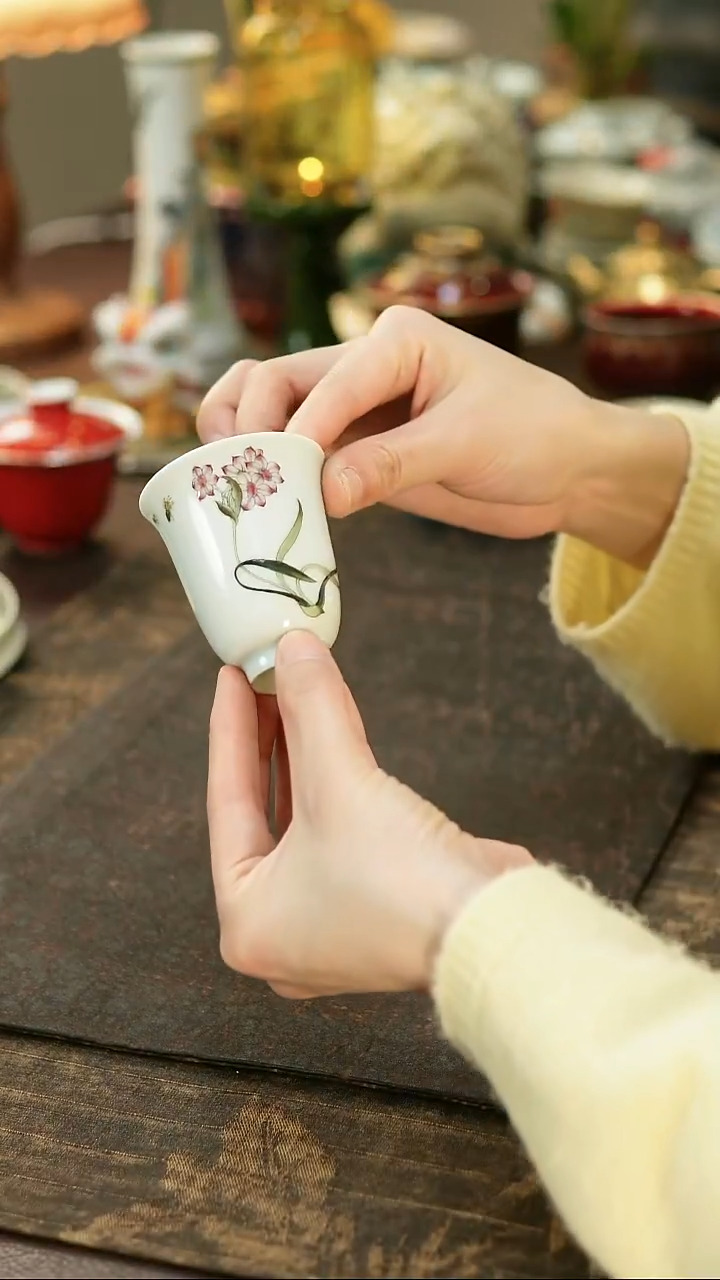 景德镇陶瓷杯碗柴烧多人