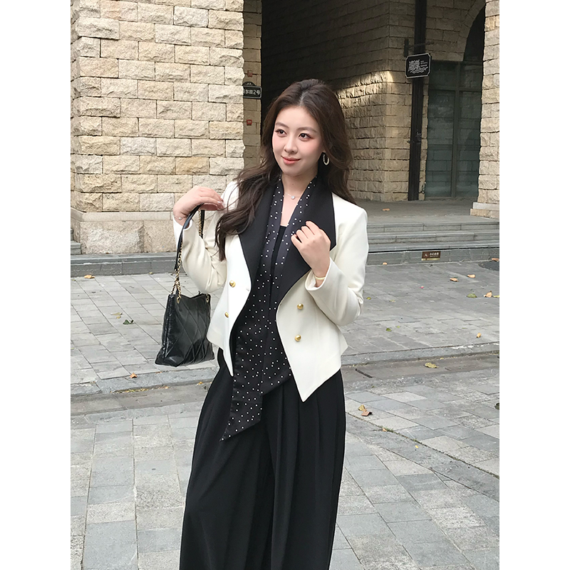 （现现款）YUAN袁周率 |  留洋千金 秋冬时尚撞色设计感短外套