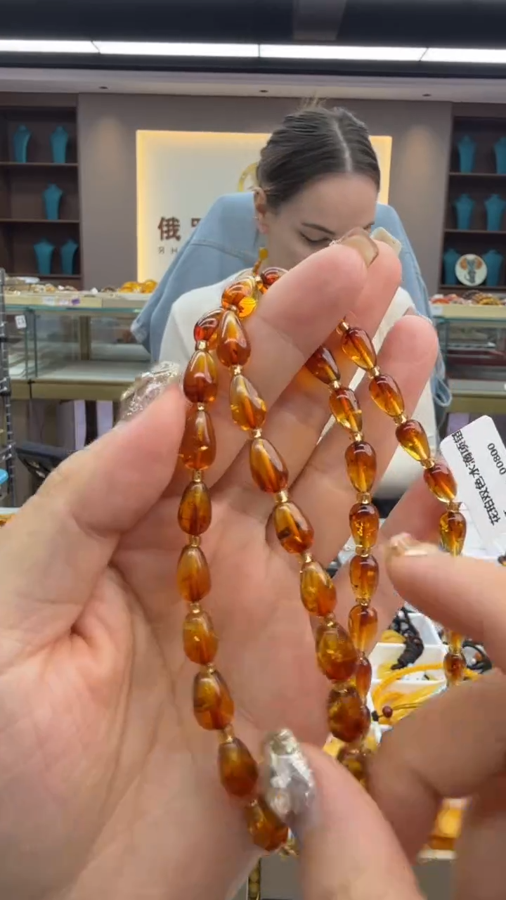 琥珀颈饰未镶嵌46秒拍号 假一罚三 