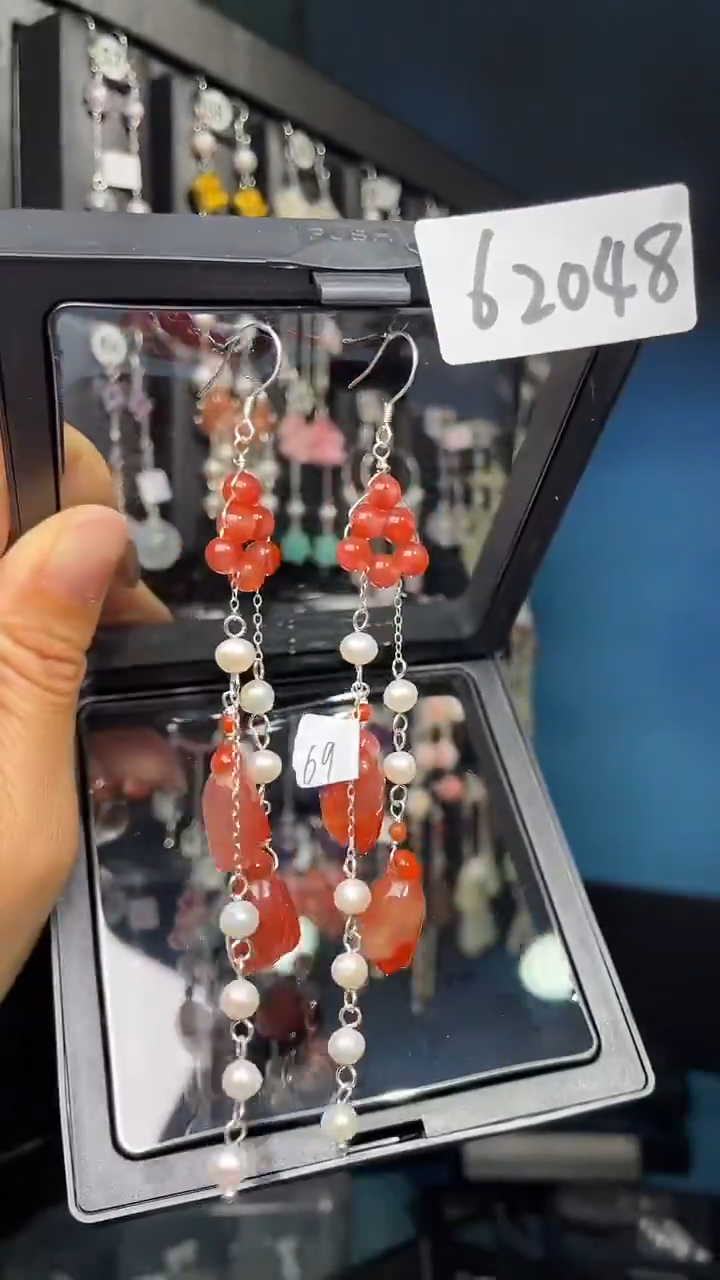 未镶嵌南红玛瑙耳饰喜欢拍