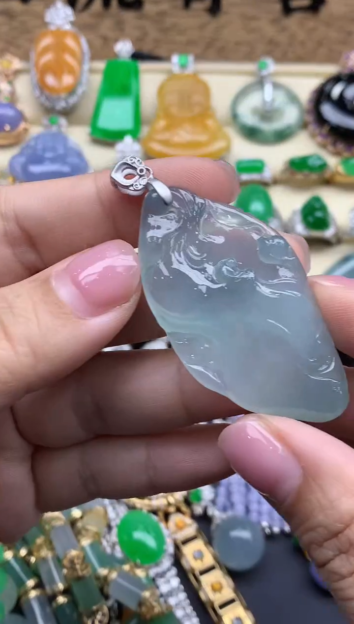 【闪购商品】翡翠颈饰18K金镶嵌409-中国好珍宝