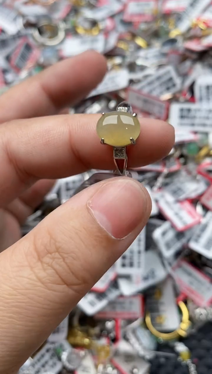 【闪购商品】翡翠戒指银S925镶嵌55555---5
