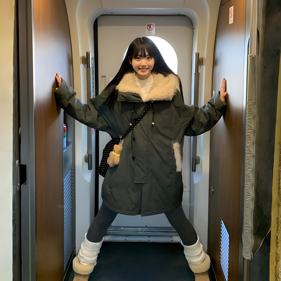 美式复古羊羔绒派克服外套女2025冬季新款加厚保暖高级感棉衣棉服