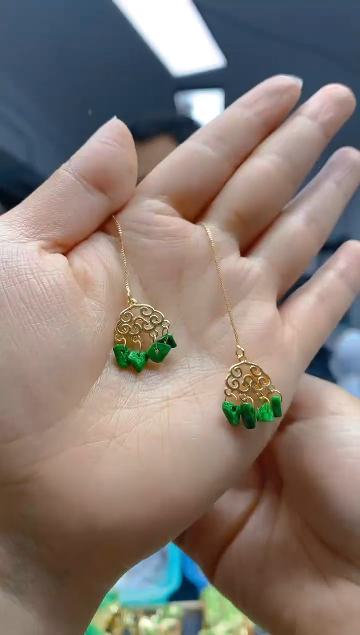 【闪购商品】翡翠耳饰合金0433翡翠耳线