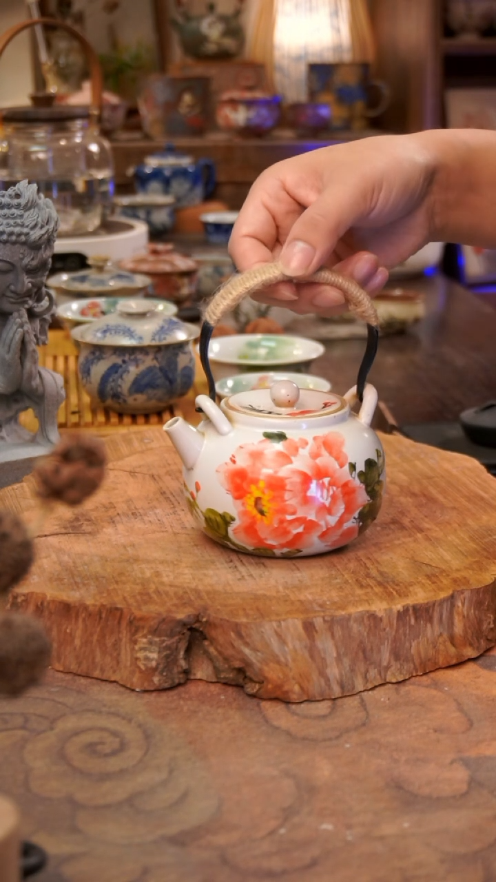 杯子牡丹花手工手绘手工手绘