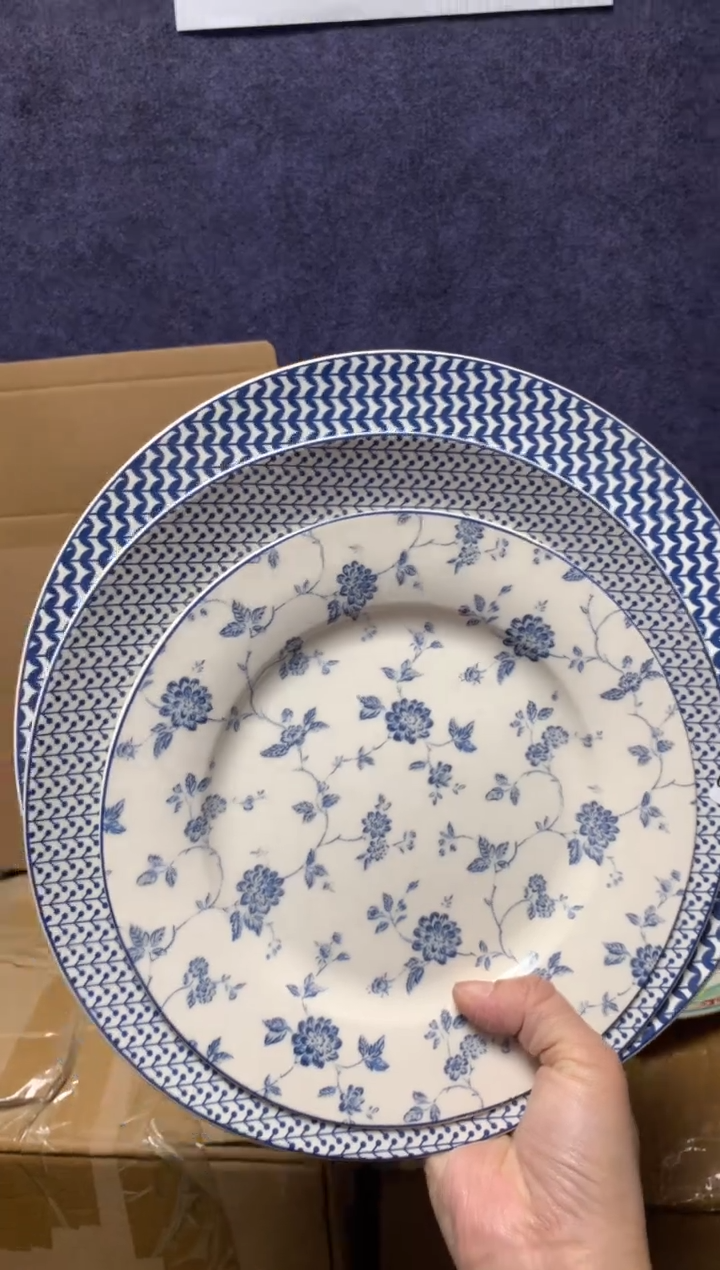 【闪购商品】瓷片陶瓷原单CC571餐具三件套*2