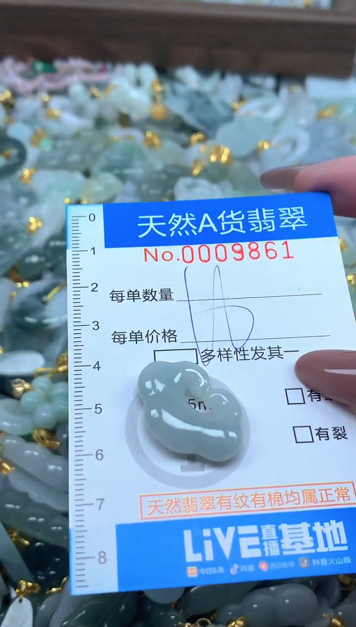 颈饰未镶嵌翡翠净货挂件-9861