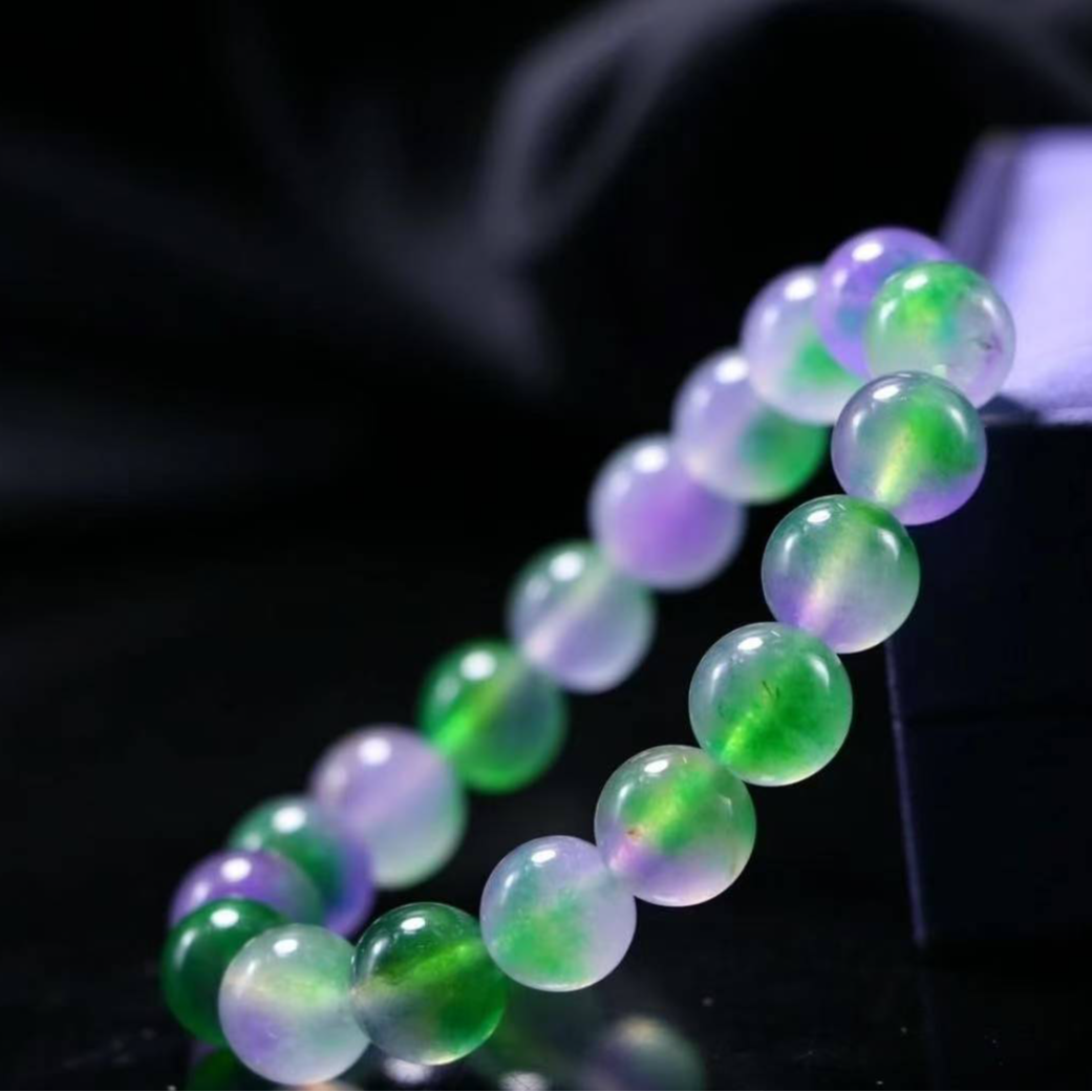 主播推荐春彩翡翠手串20