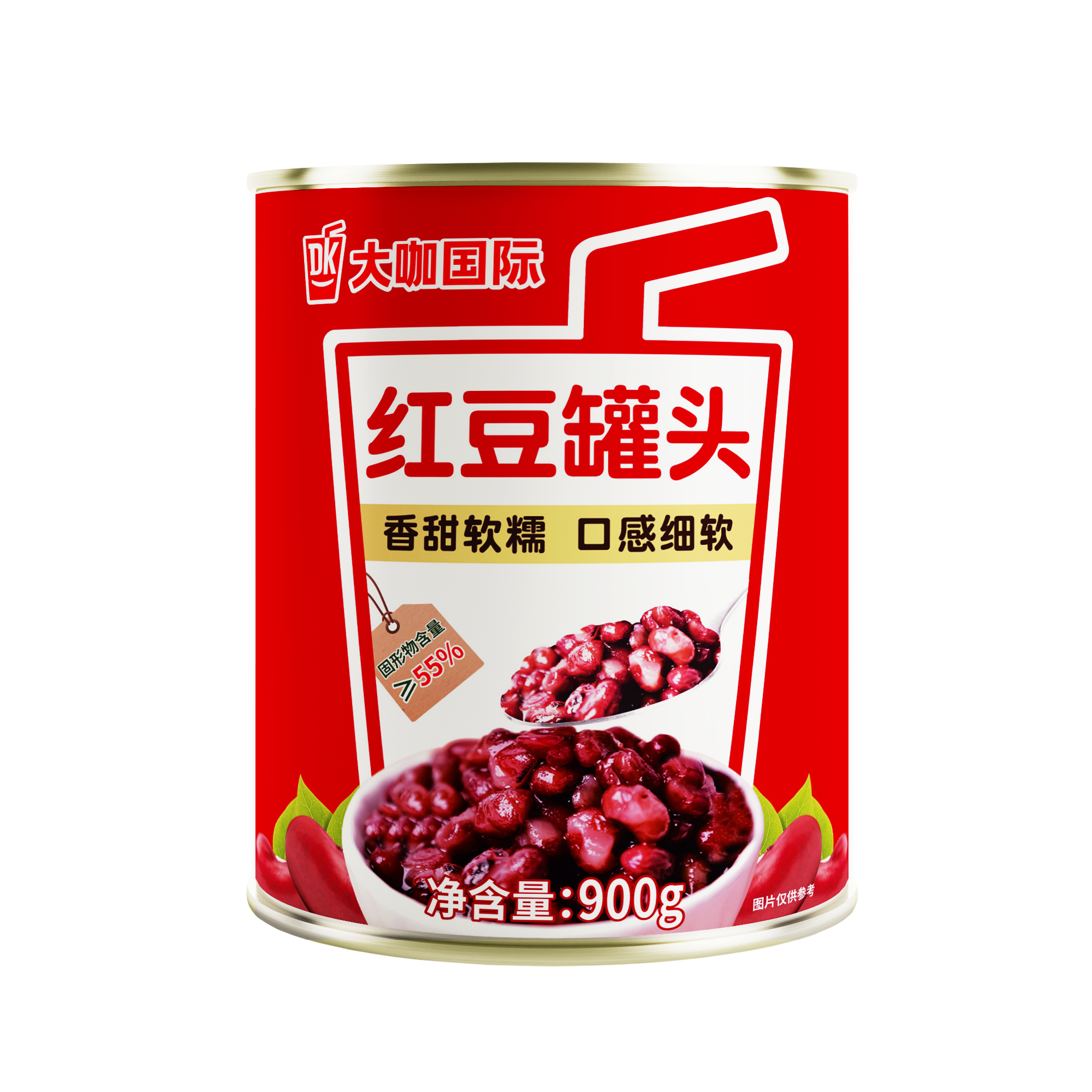 大咖国际红豆罐头