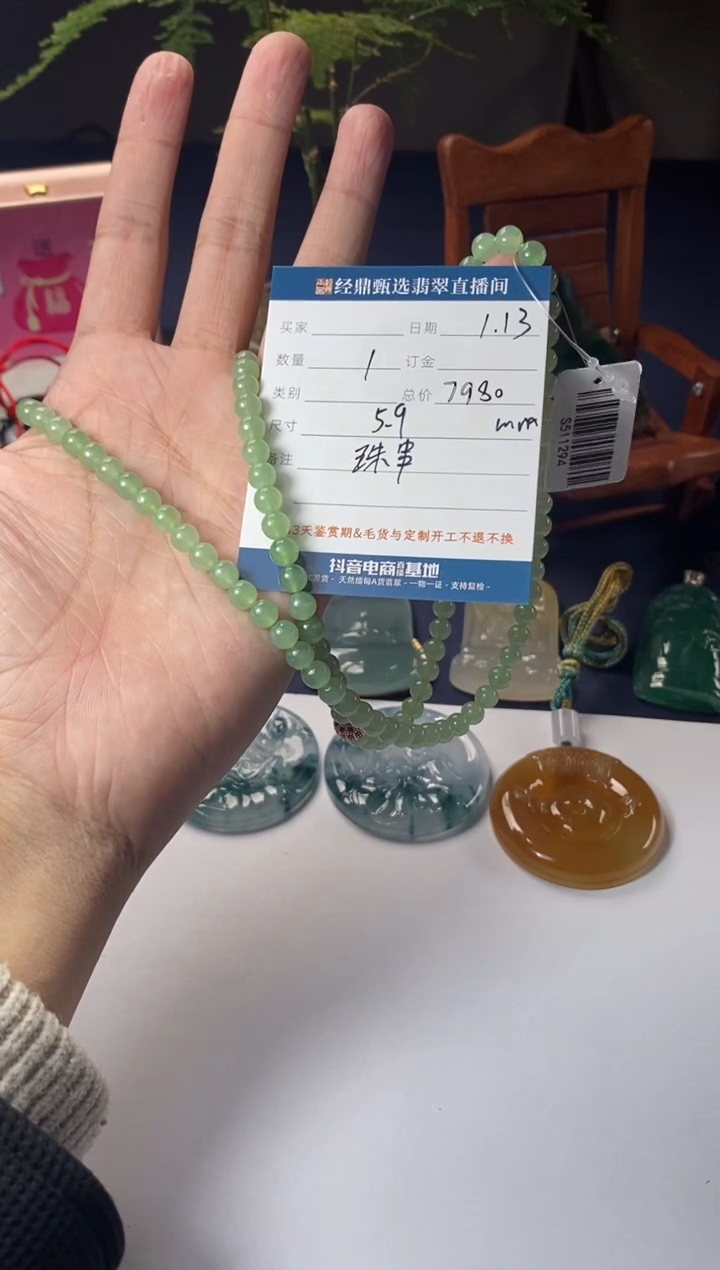 【闪购商品】翡翠项链未镶嵌珠串多样性发货只发一件
