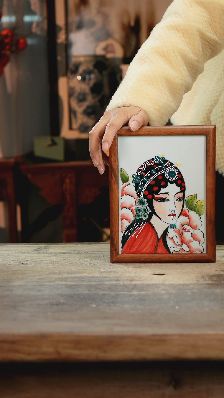 【闪购商品】瓷片景德镇纯手工釉下彩精品花瓶