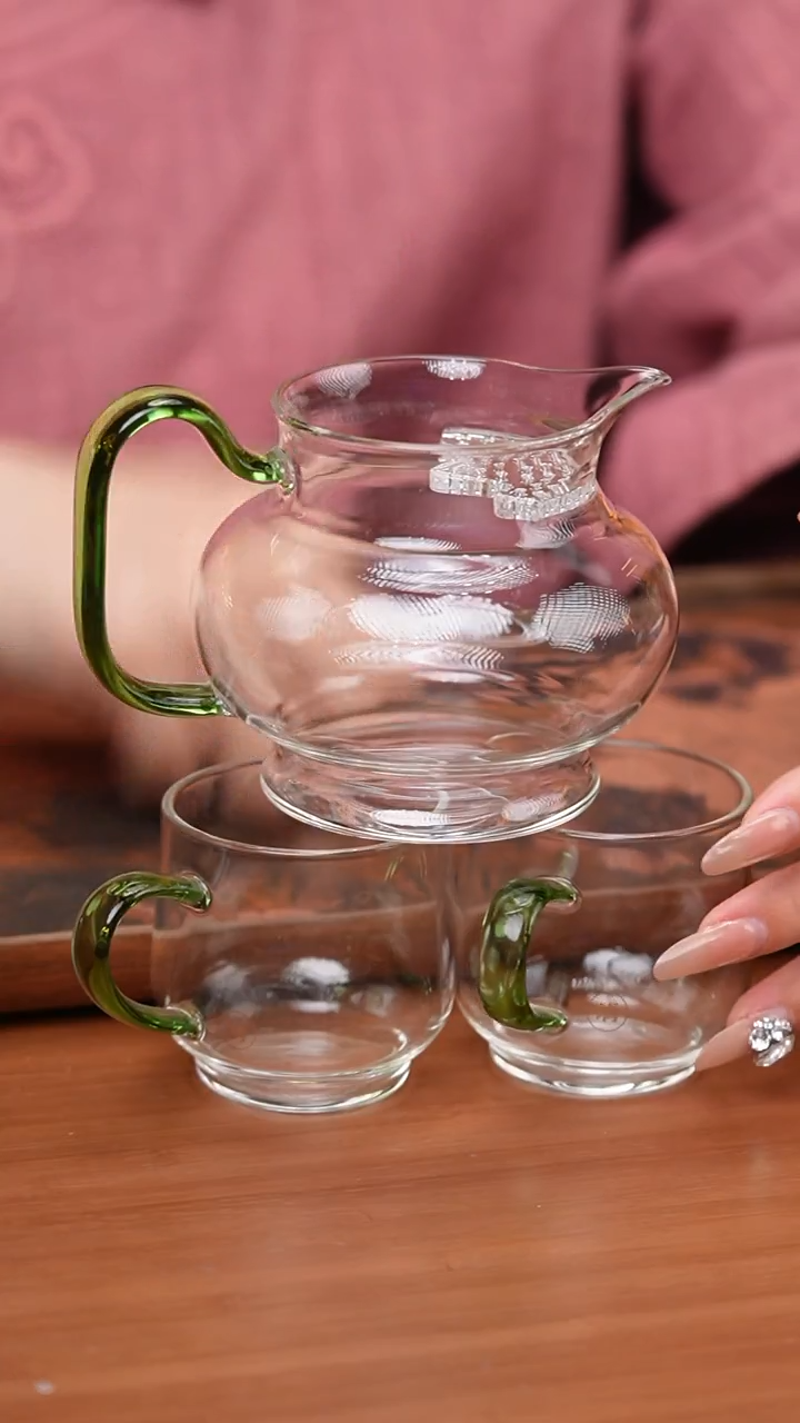 【闪购商品】禾器熠然月牙茶海湖绿+璃享水月杯湖绿2入