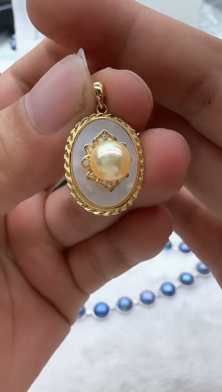 【闪购商品】海水珍珠颈饰银S925镶嵌清货