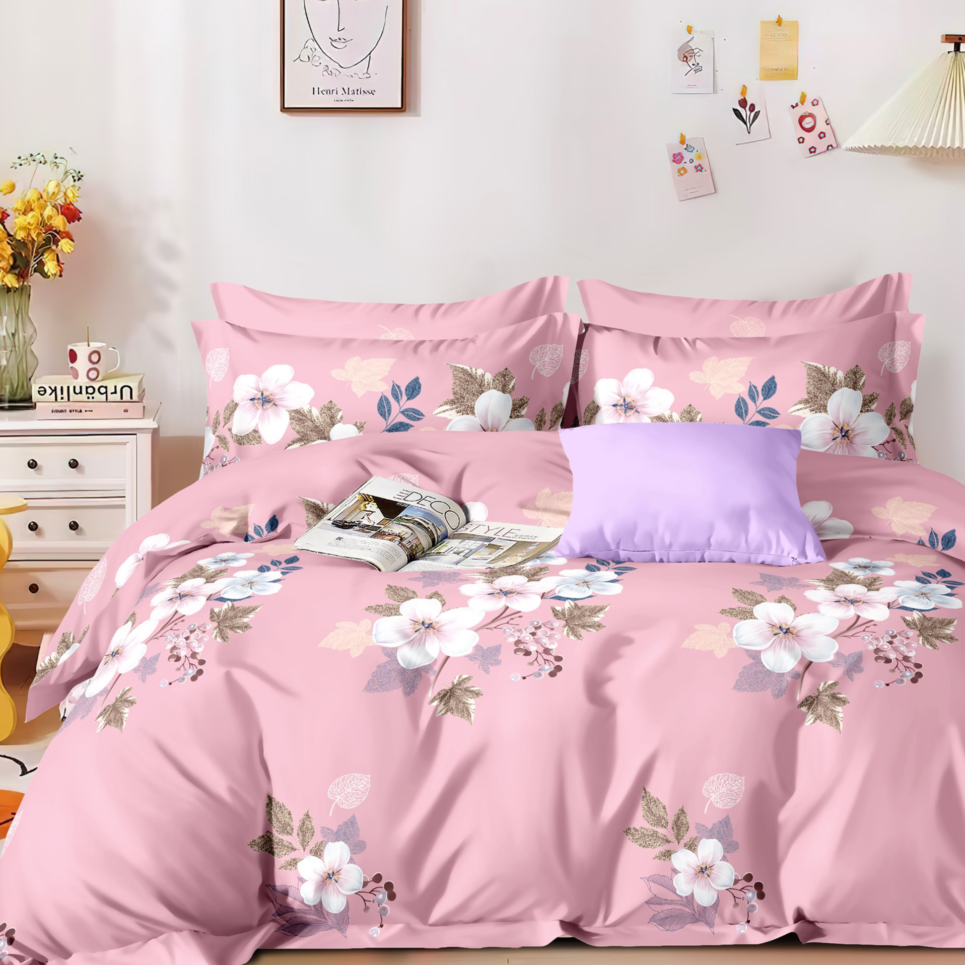 ［花粉］2.5米×2.3米加密云锦绒布加工床单