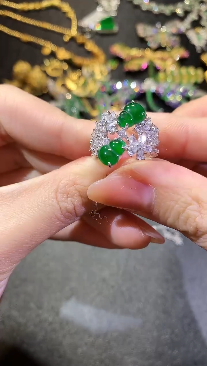 【闪购商品】翡翠戒指银S925镶嵌261戒指（多样性发货一件