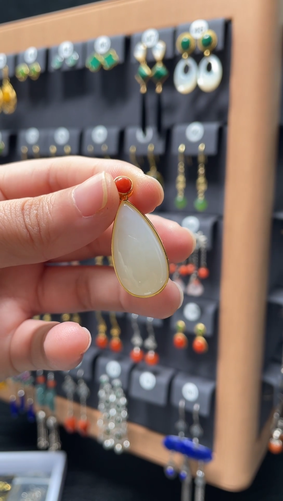 【闪购商品】和田玉颈饰银S925镶嵌0130