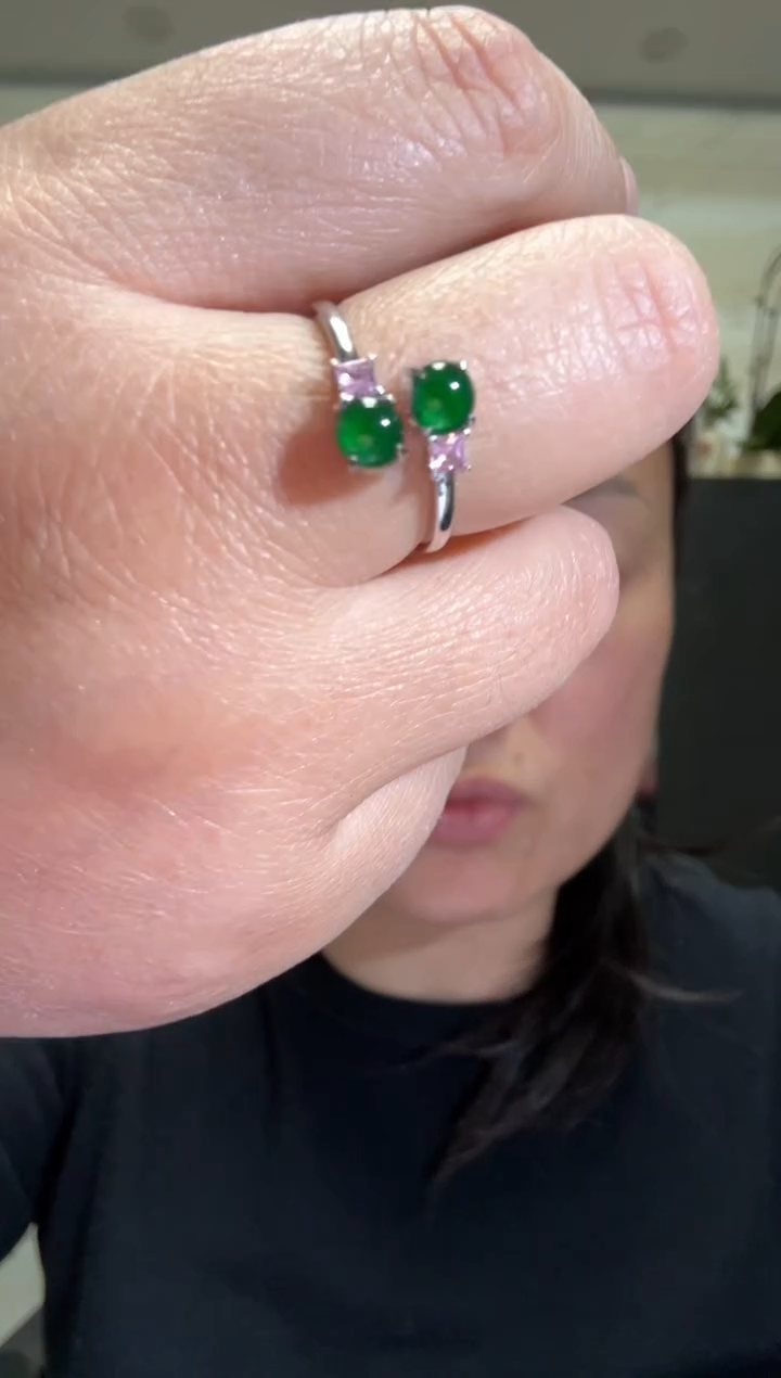 颈饰银S925镶嵌翡翠00005967