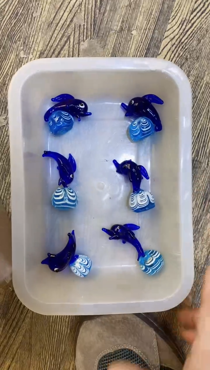 【闪购商品】琉璃手工艺品6只海豚