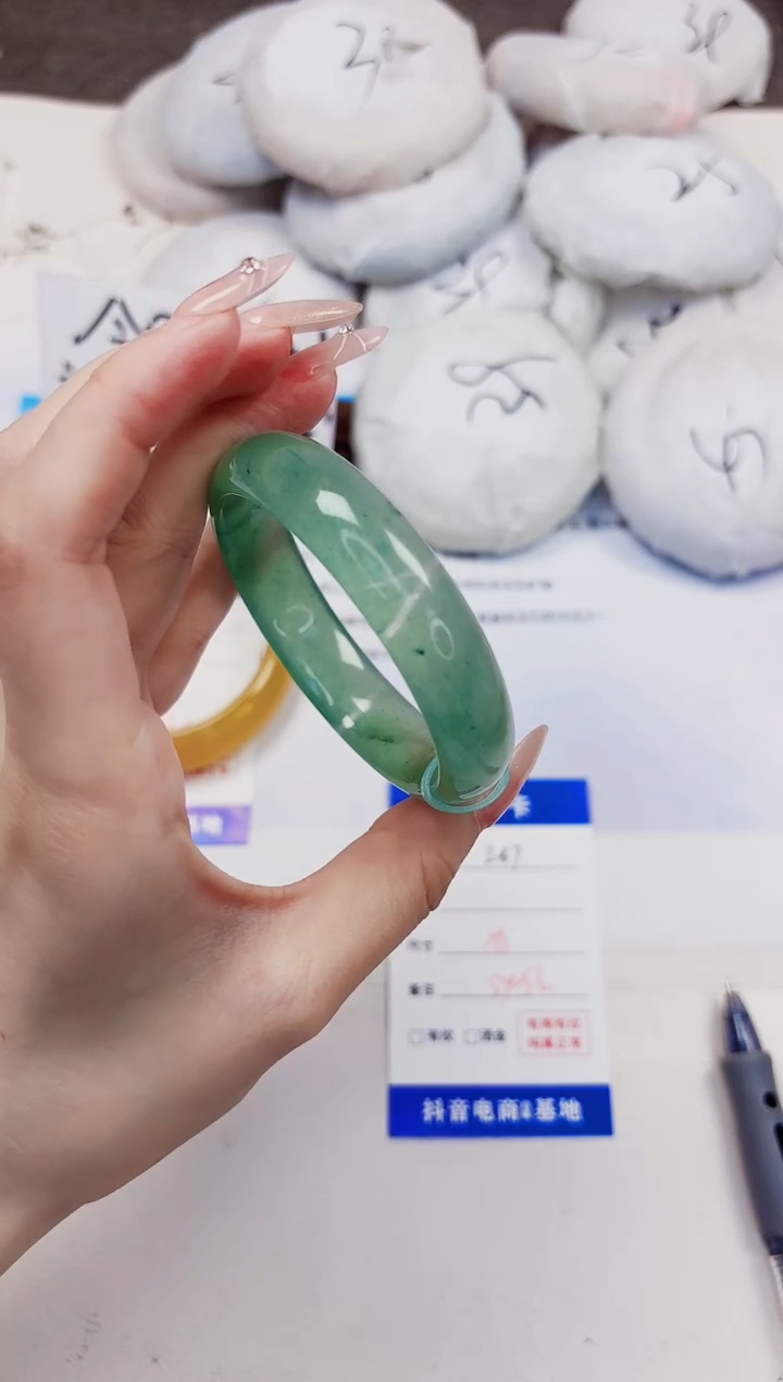 石英质玉手镯未镶嵌287-东陵玉-圈口55