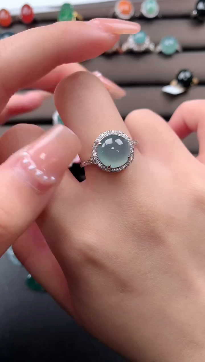 【闪购商品】翡翠戒指银S925镶嵌52141