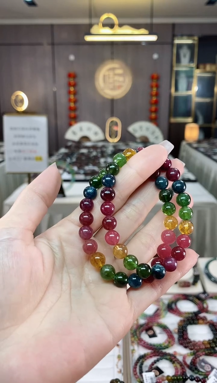 【闪购商品】碧玺单圈手串8mm+未镶嵌（多样性发一条）hon