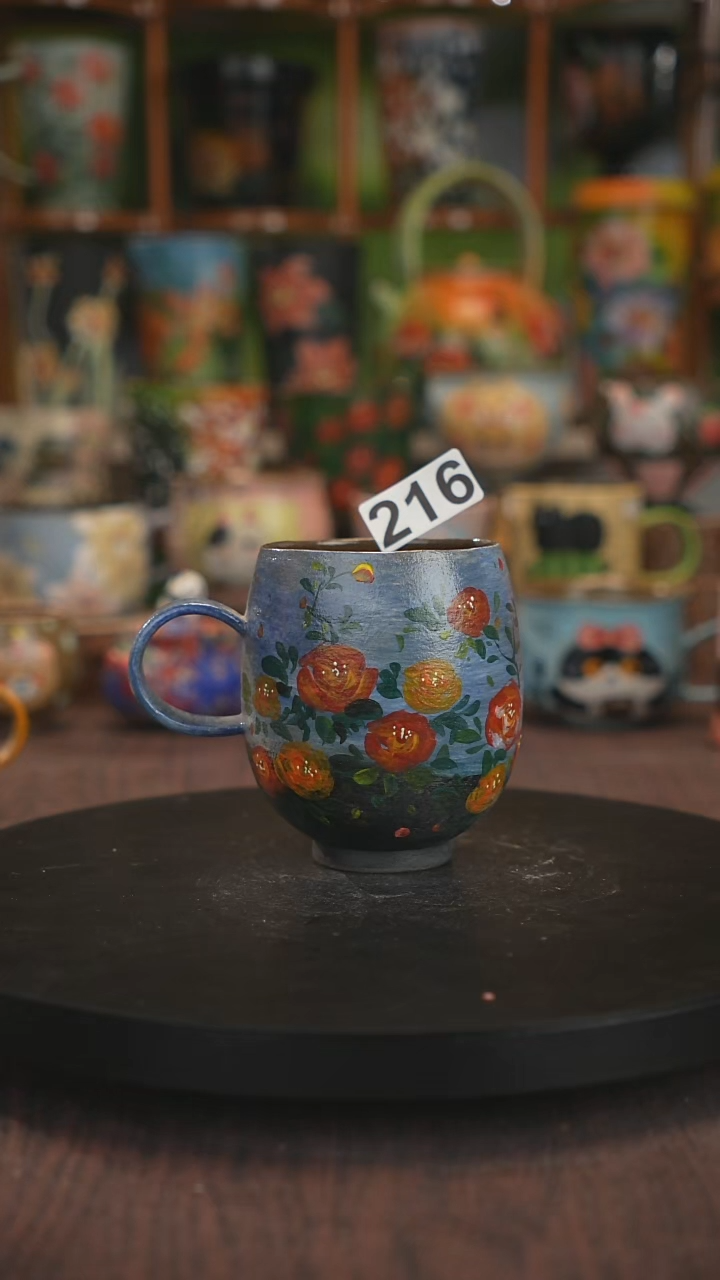 紫砂油画手绘釉下彩216