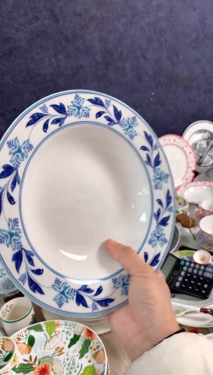 【闪购商品】瓷片陶瓷原单CC495餐具1个汤盘