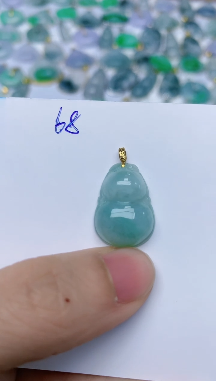 【闪购商品】翡翠颈饰18K金镶嵌天然翡翠A货    68
