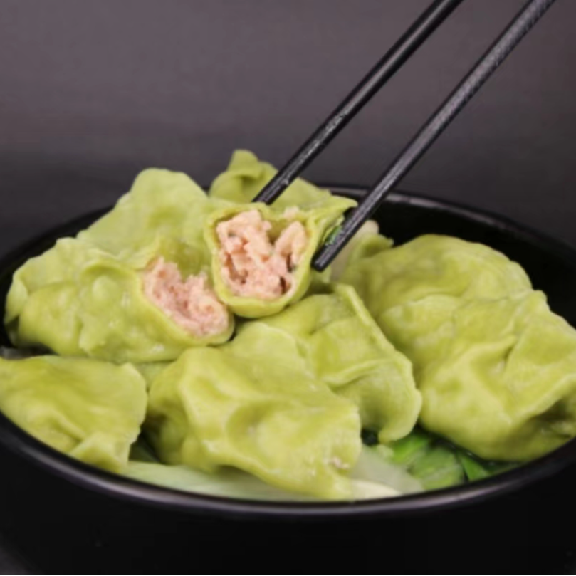 【菠菜汁鲜肉饺】约 30个/包约500g贵州大肥猪前腿肉大馅手工水饺新鲜菠菜榨汁做皮儿童早餐餐厅备餐火锅食材