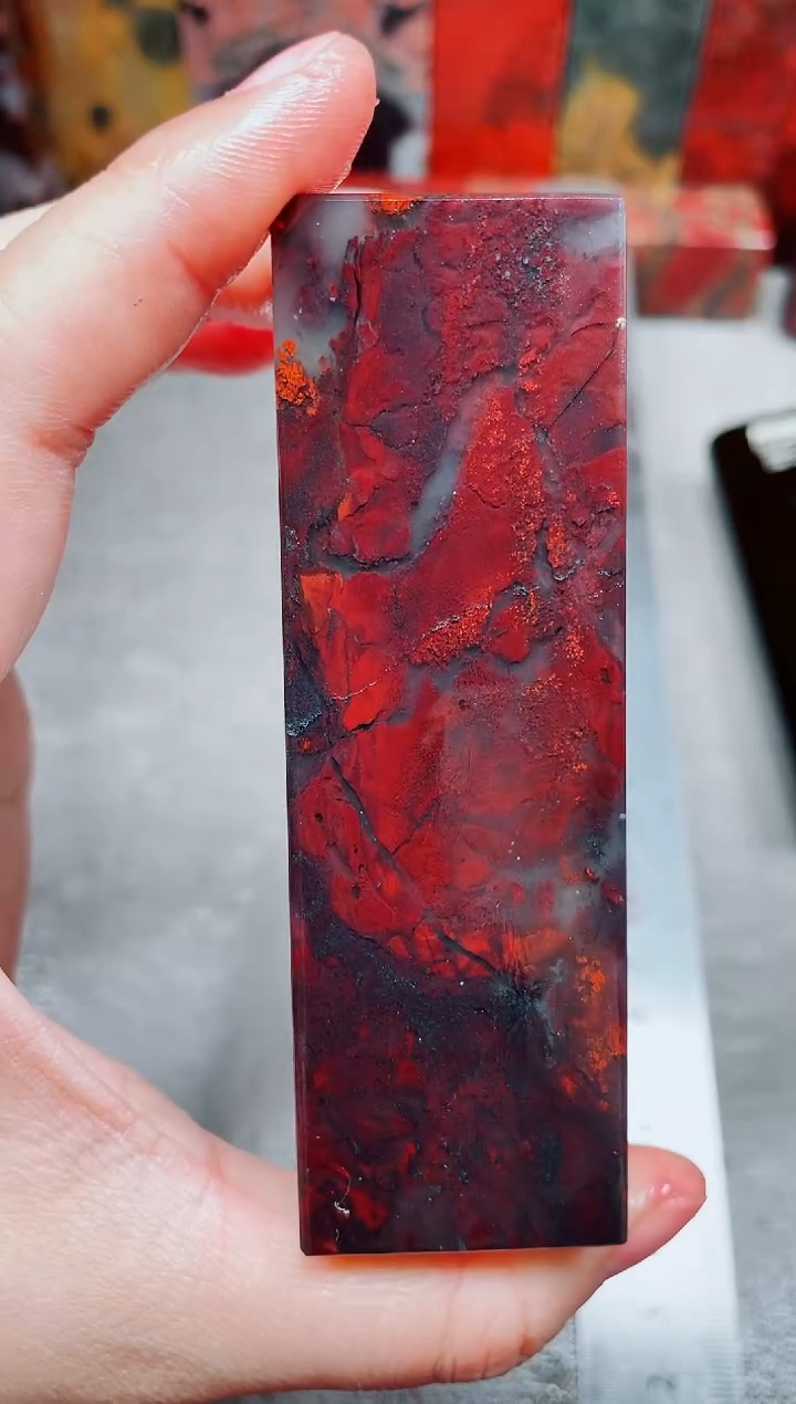 桂林鸡血玉素章3.0左右6