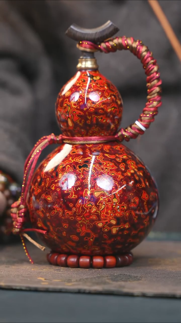 【闪购商品】WS212漆艺酒葫芦不包手串及旋转底座