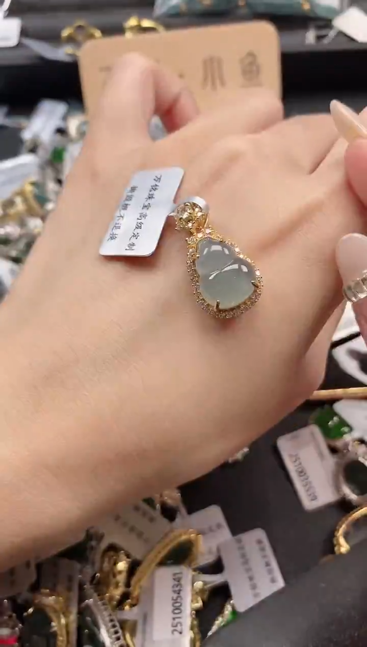 银S925镶嵌戒指翡翠51151