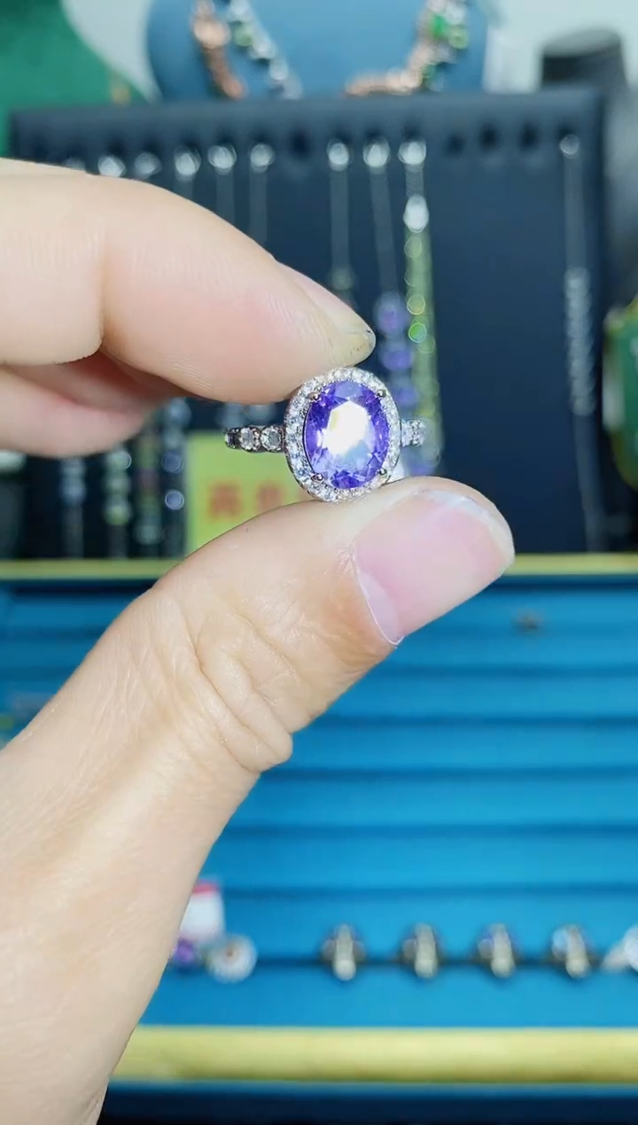 【闪购商品】紫晶戒指银S925镶嵌1121