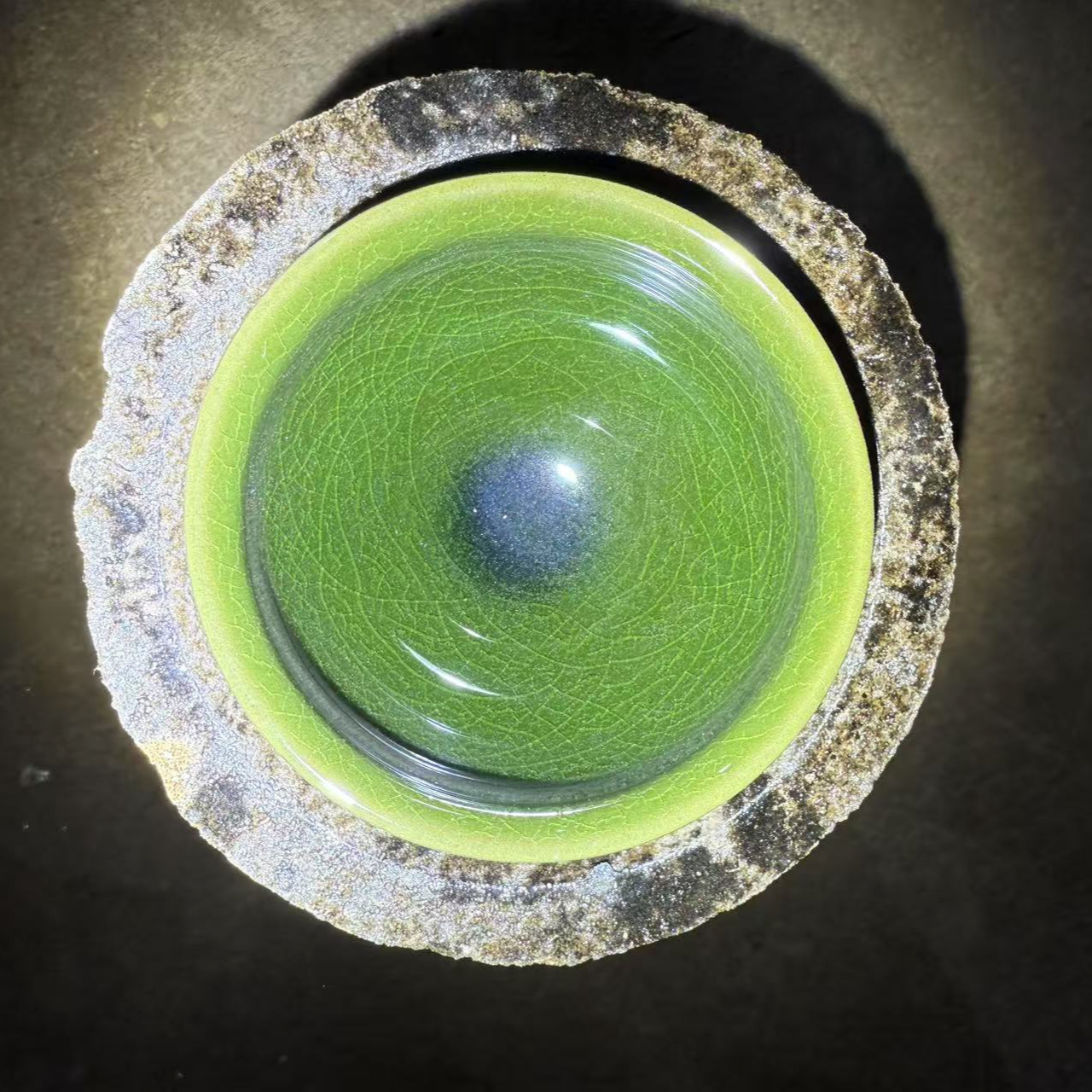 纯手工茶杯 帝王绿 主人杯