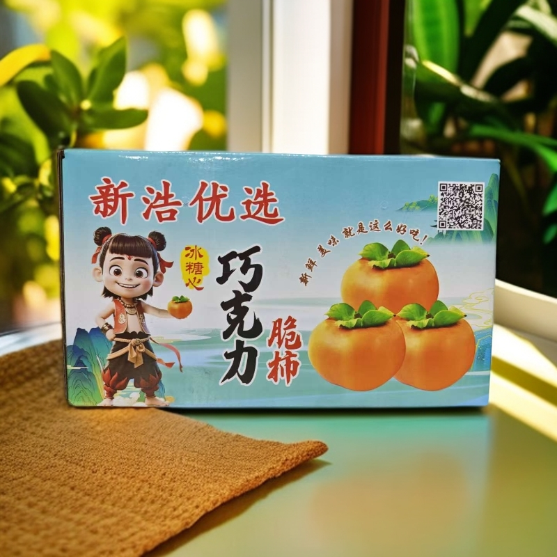 冰糖心巧克力脆柿子 净重3斤  9.9<10.23>【直播特惠】
