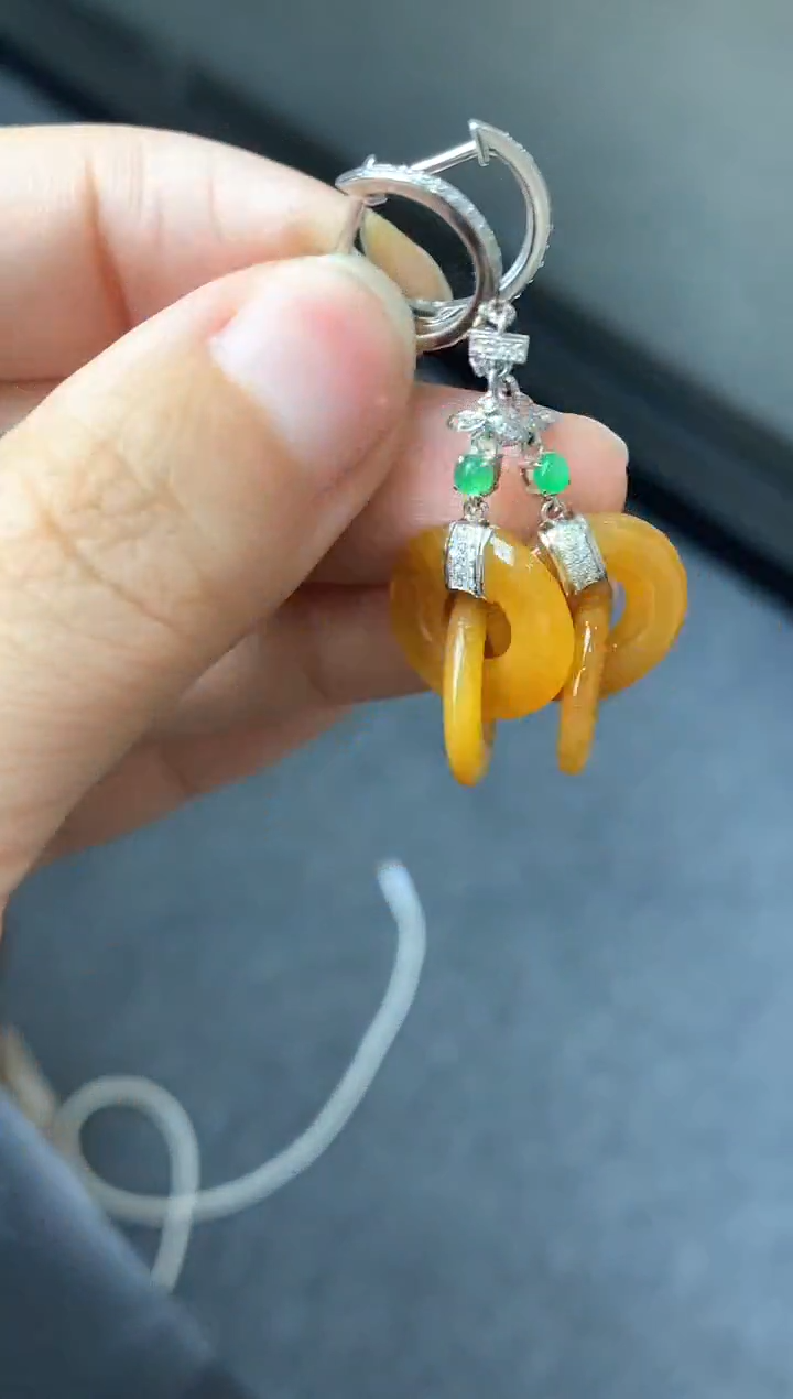 颈饰18K金镶嵌翡翠590-中国好珍宝
