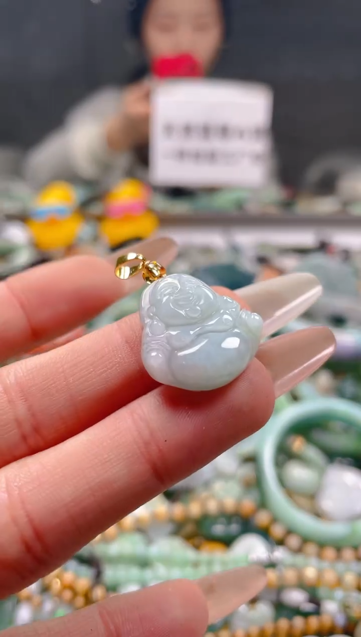 【闪购商品】翡翠颈饰未镶嵌/Q/翡翠A货一图一物