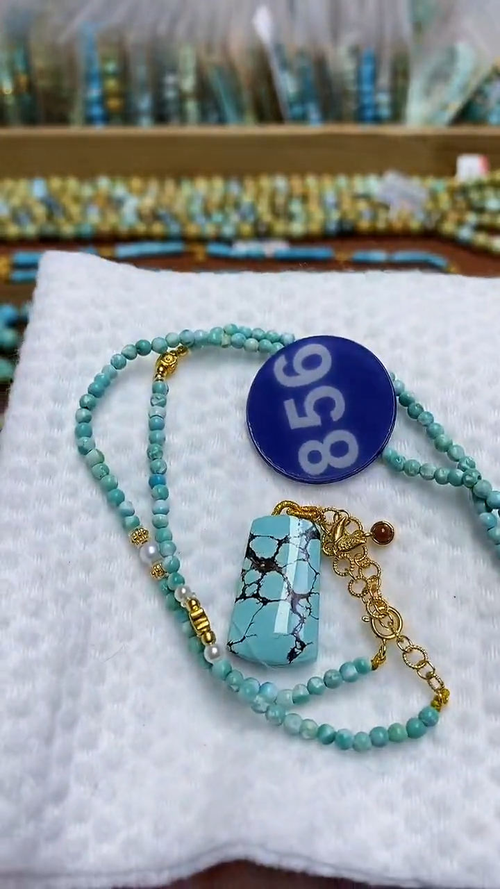 【闪购商品】绿松石项链银S925镶嵌856