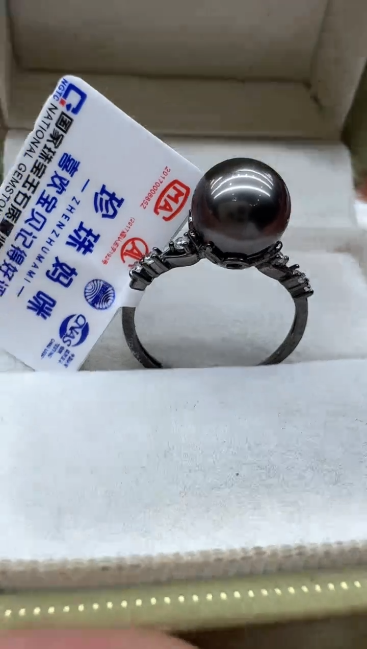 【闪购商品】海水珍珠戒指银S925镶嵌清货