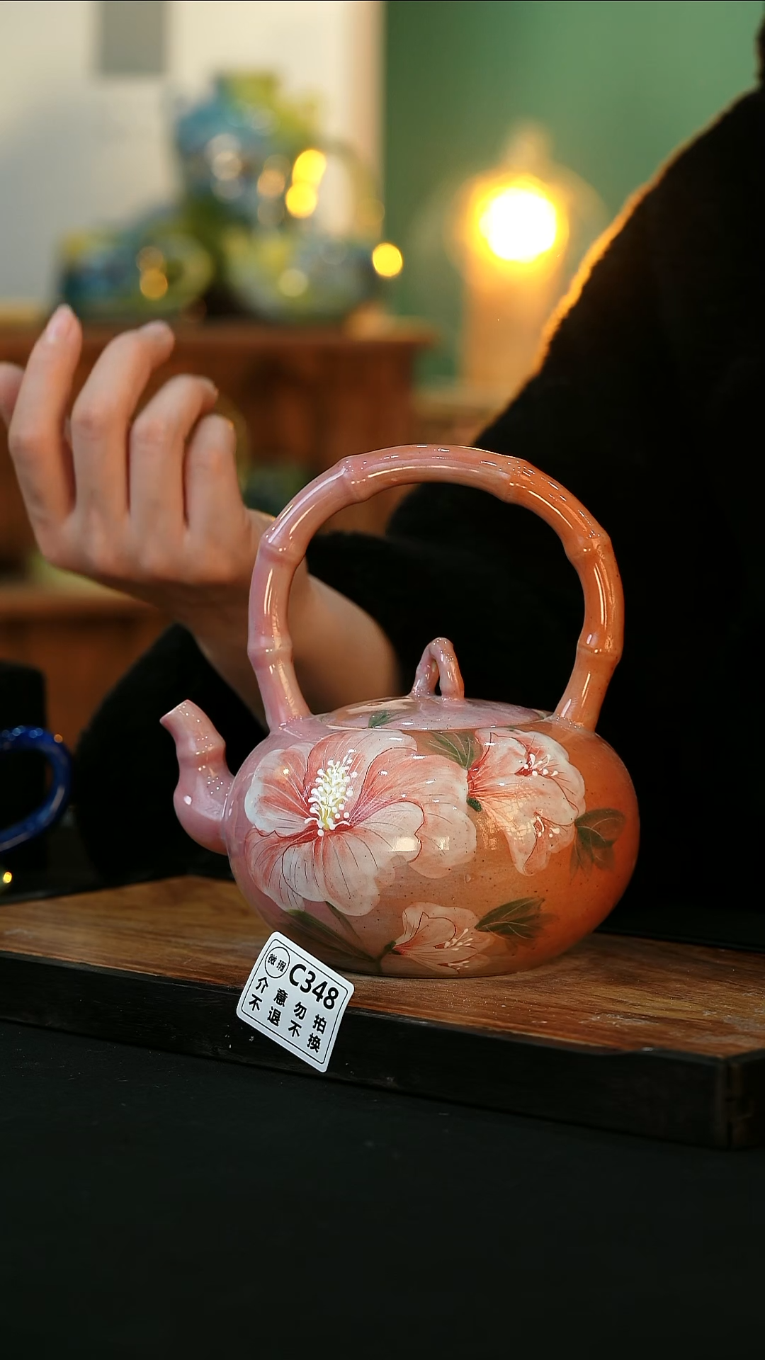 【闪购商品】杯手绘心瓷陶瓷浮力微瑕