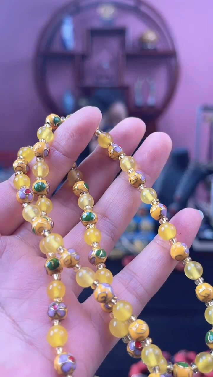 好****?非遗 景泰蓝项链 0.6黄色