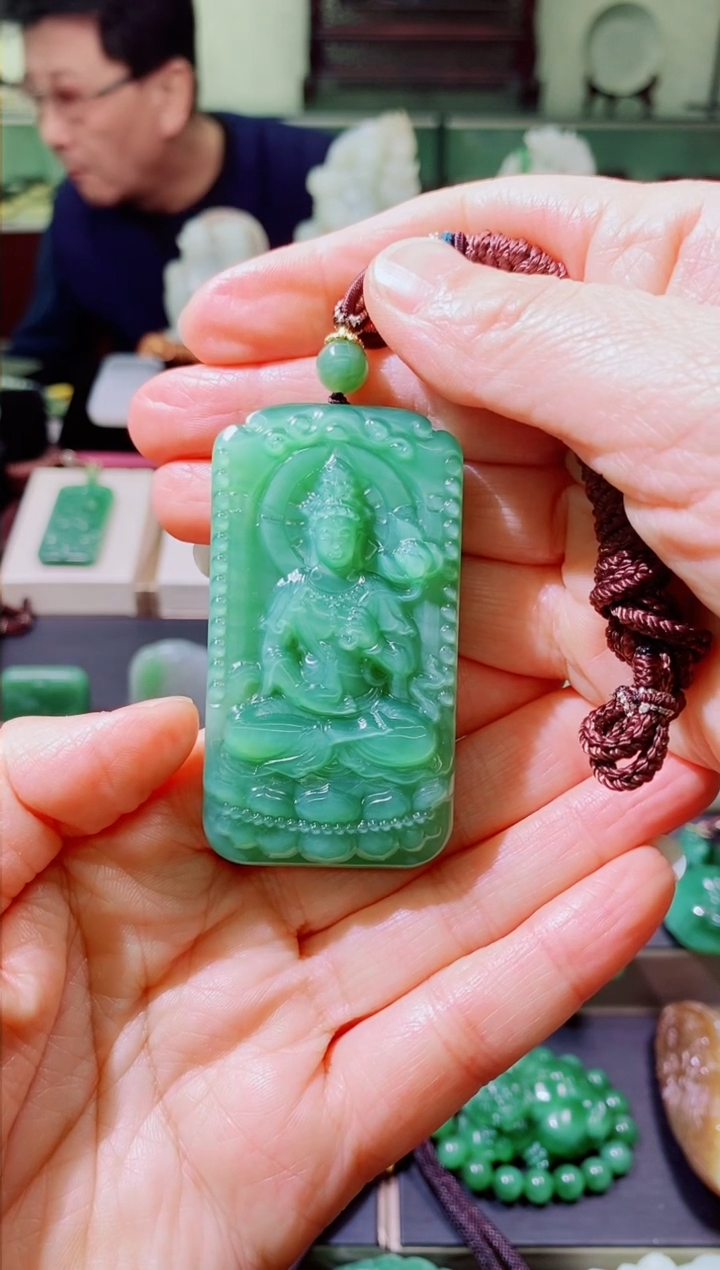 【闪购商品】和田玉（碧玉）挂件未镶嵌和田玉碧玉观音挂件