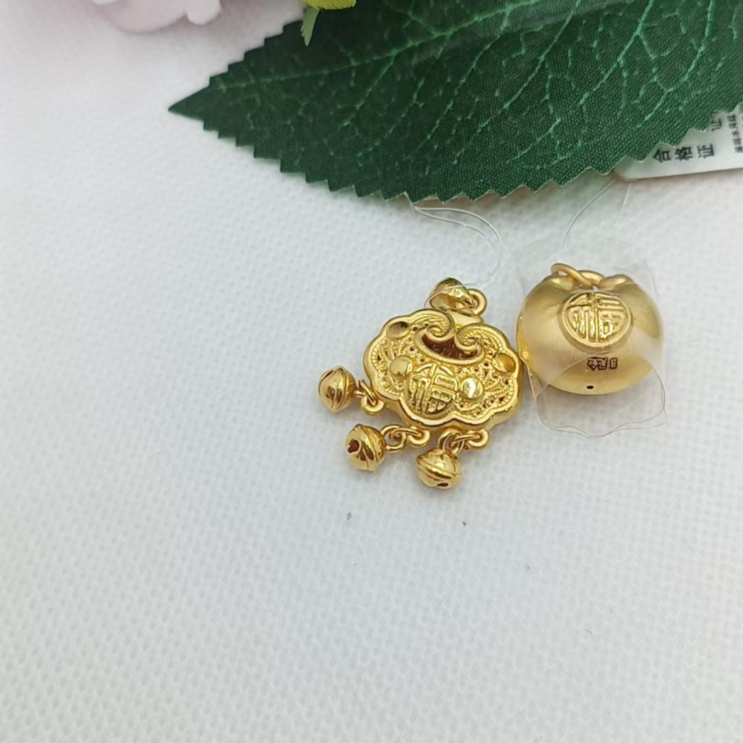 红飞珠宝足金吊坠