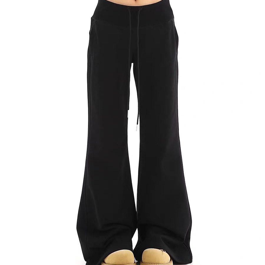 【清仓浮力】微胖设计感抽绳垂感休闲裤女秋季百搭宽松显瘦长裤卫裤