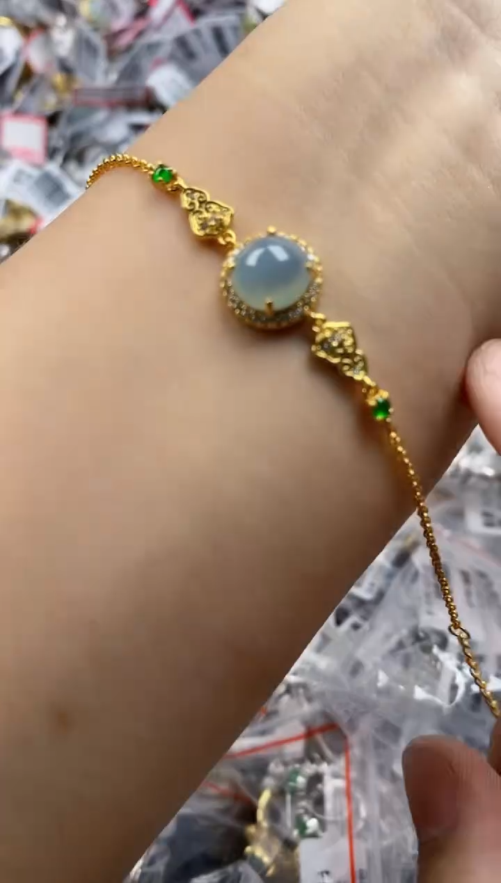 翡翠戒指银S925镶嵌9999     1