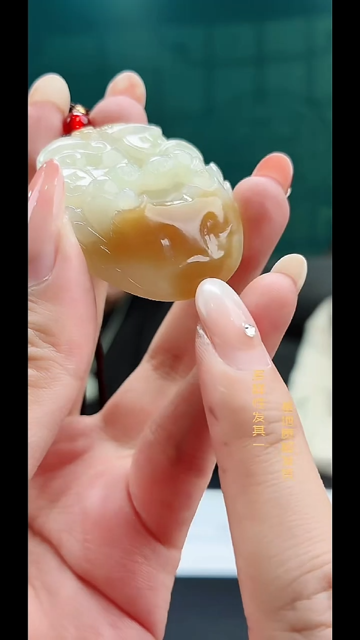 颈饰银S925镶嵌和田玉纯天然多样性发一