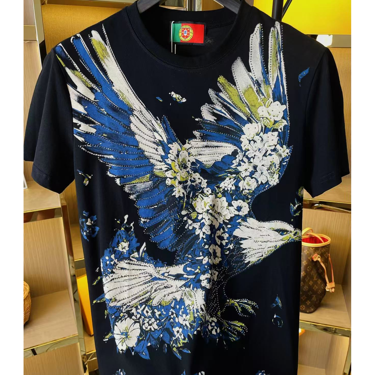 BW短袖印花夏季圆领欧美简约男常规款T恤通用K-295-WL